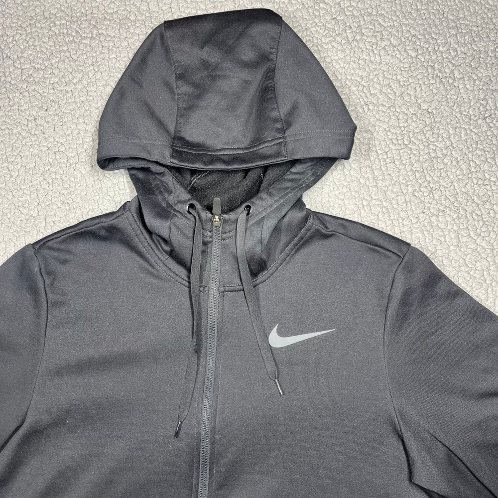 Nike Therma-FIT Mens Full Zip Hoodie Black Training Sweatshirt CU6231-010 M - Picture 2 of 12